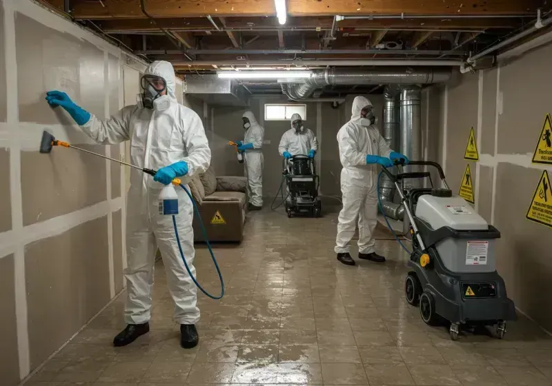 Basement Moisture Removal and Structural Drying process in Edgar County, IL